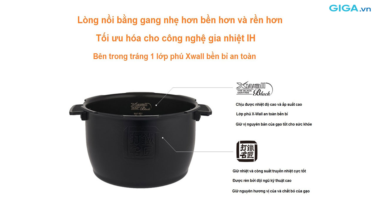 Nồi cơm điện cao tần Cuckoo HUF10BS chính hãng